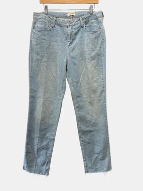 L'AGENCE Washed Light Blue Straight-Leg Jeans #324